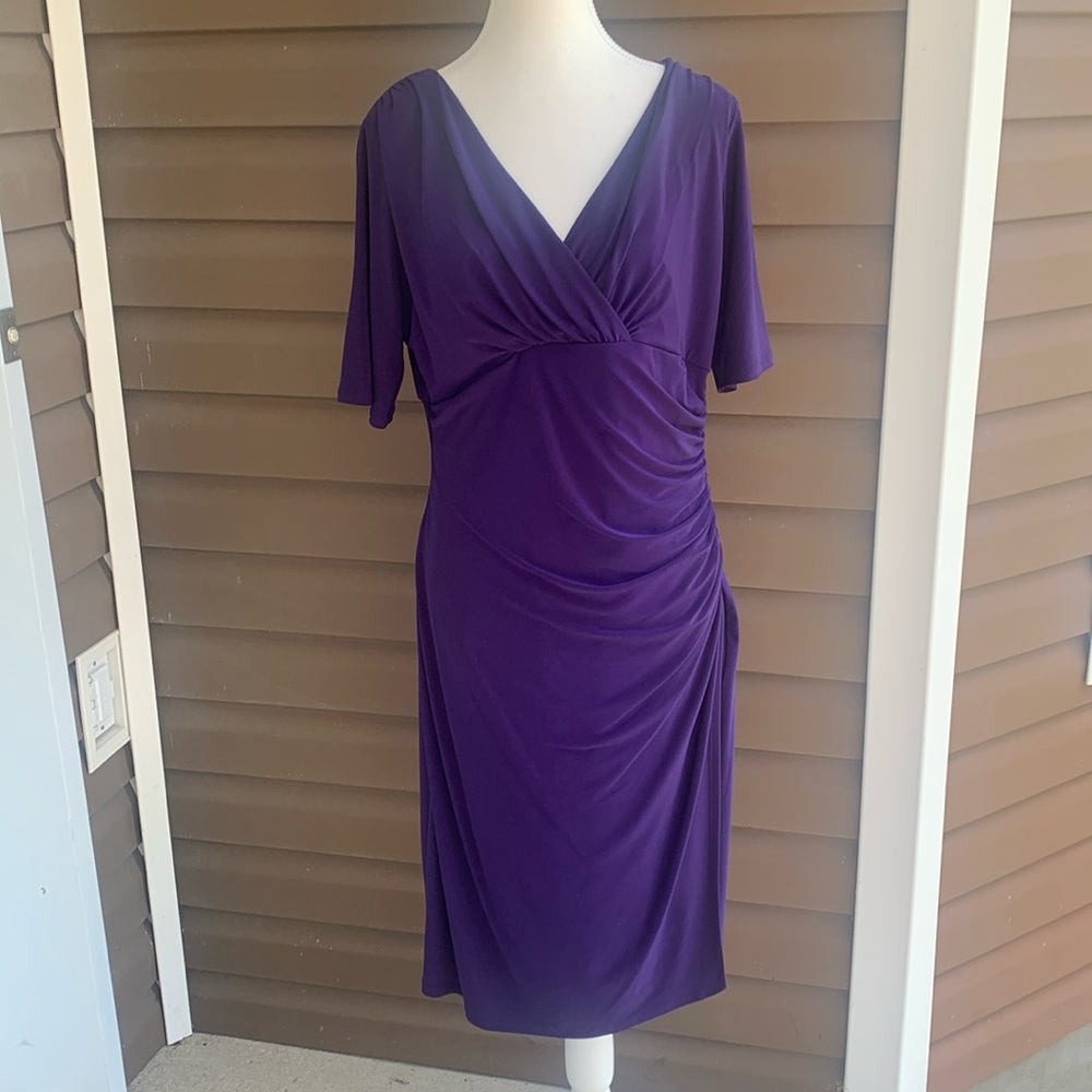 Evan Picone  faux wrap dress